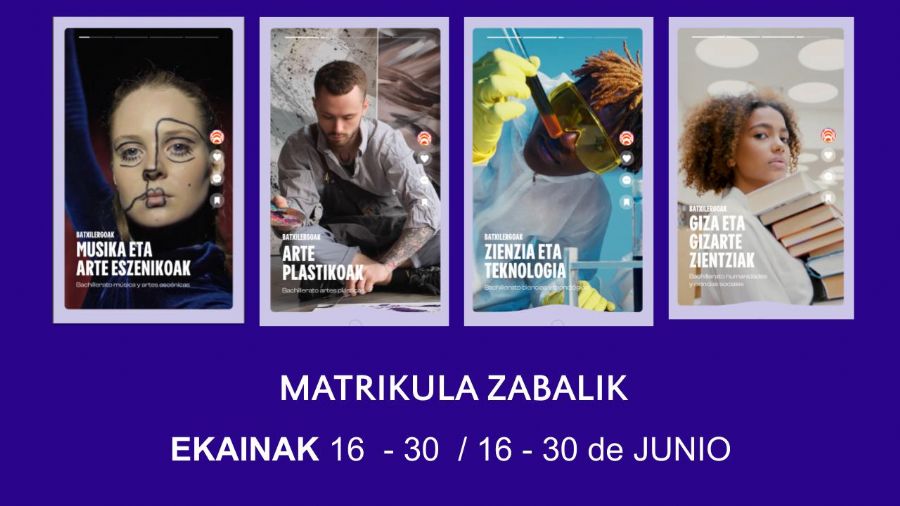 BATXILERGOKO MATRIKULA ZABALIK